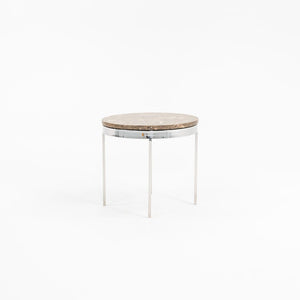 1960s Round Steel and Marble Side Table by Gordon Bunshaft and Davis Allen for SOM Design