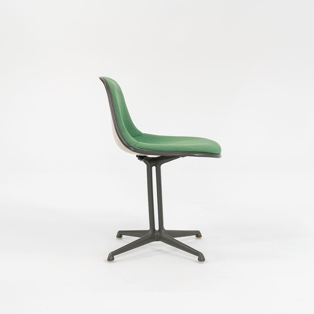 C. 1961 Set of Four La Fonda Chairs by Charles and Ray Eames for Herman Miller in Green Fabric