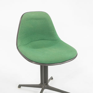 C. 1961 Set of Four La Fonda Chairs by Charles and Ray Eames for Herman Miller in Green Fabric