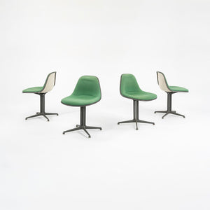 C. 1961 Set of Four La Fonda Chairs by Charles and Ray Eames for Herman Miller in Green Fabric