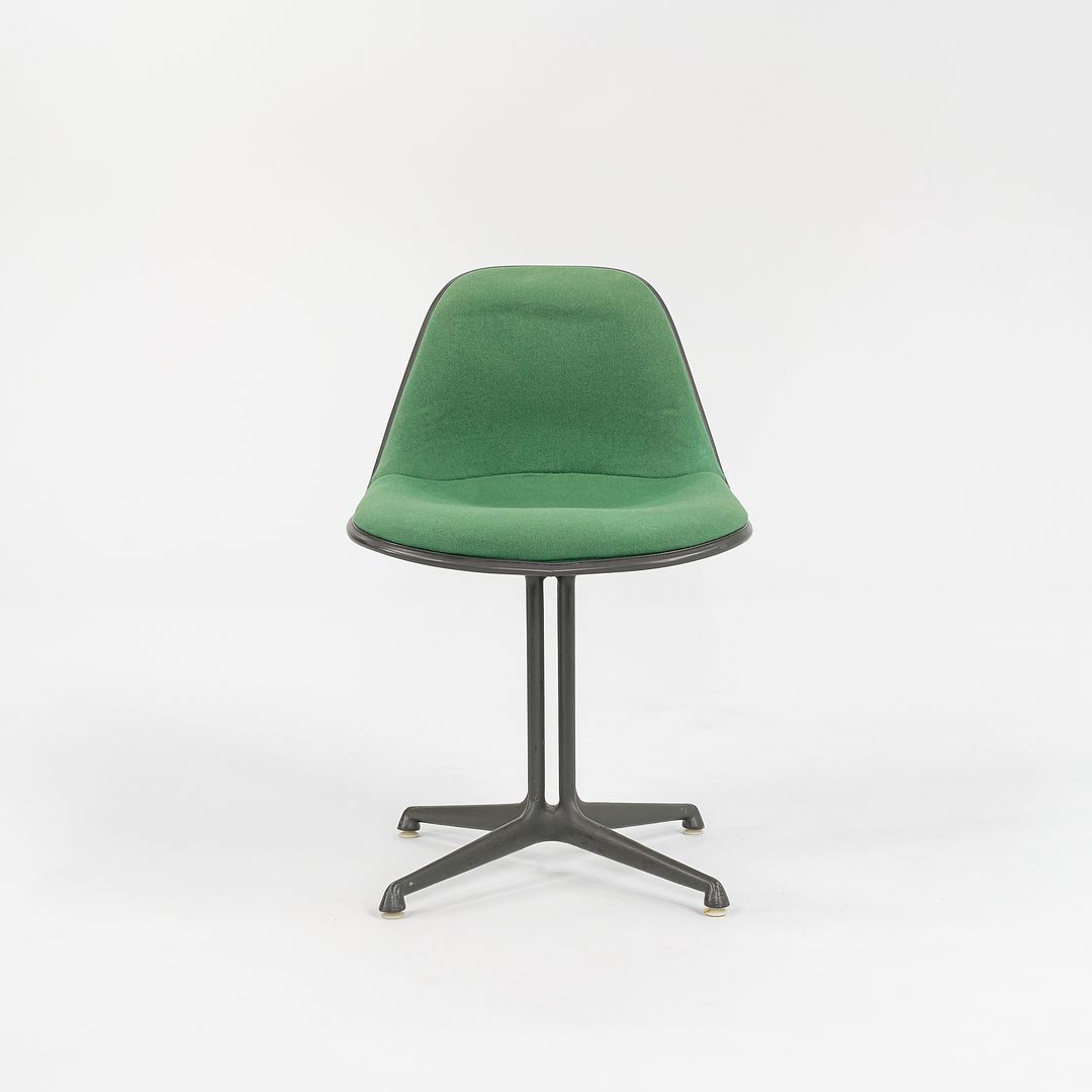 C. 1961 Set of Four La Fonda Chairs by Charles and Ray Eames for Herman Miller in Green Fabric