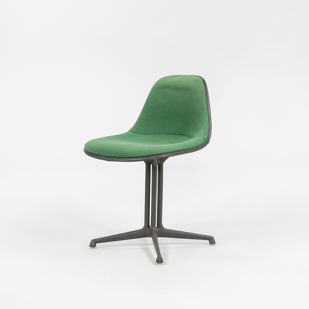 C. 1961 Set of Four La Fonda Chairs by Charles and Ray Eames for Herman Miller in Green Fabric