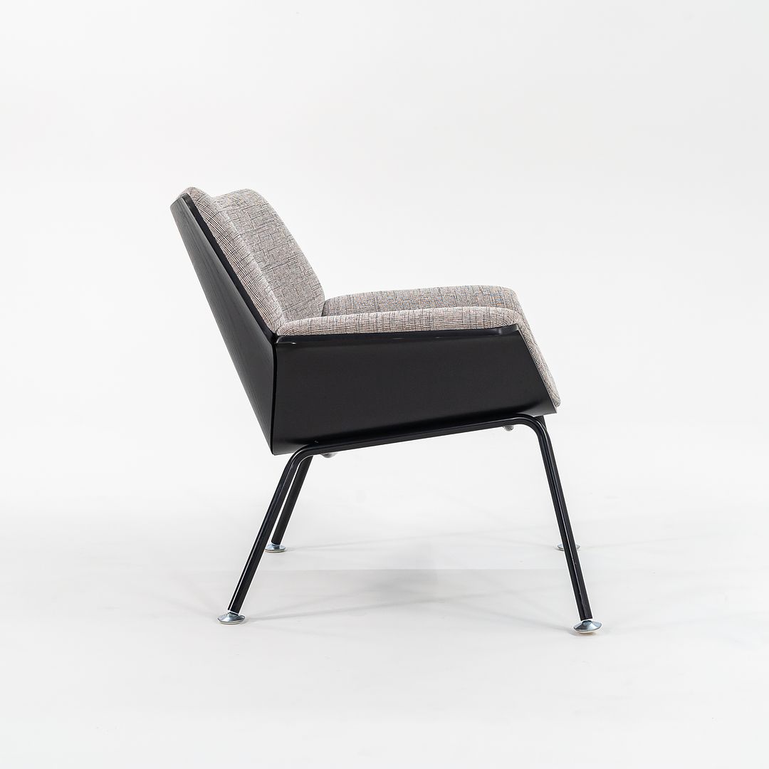 2016 Swoop Plywood Lounge Chair by Brian Kane for Herman Miller in Ebonized Wood and Grey Fabric