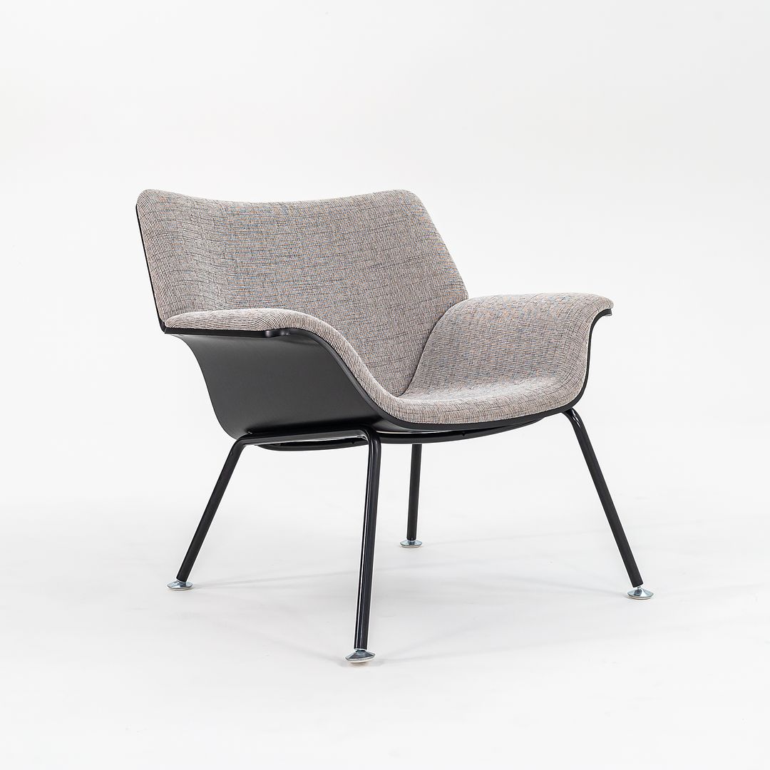 2016 Swoop Plywood Lounge Chair by Brian Kane for Herman Miller in Ebonized Wood and Grey Fabric