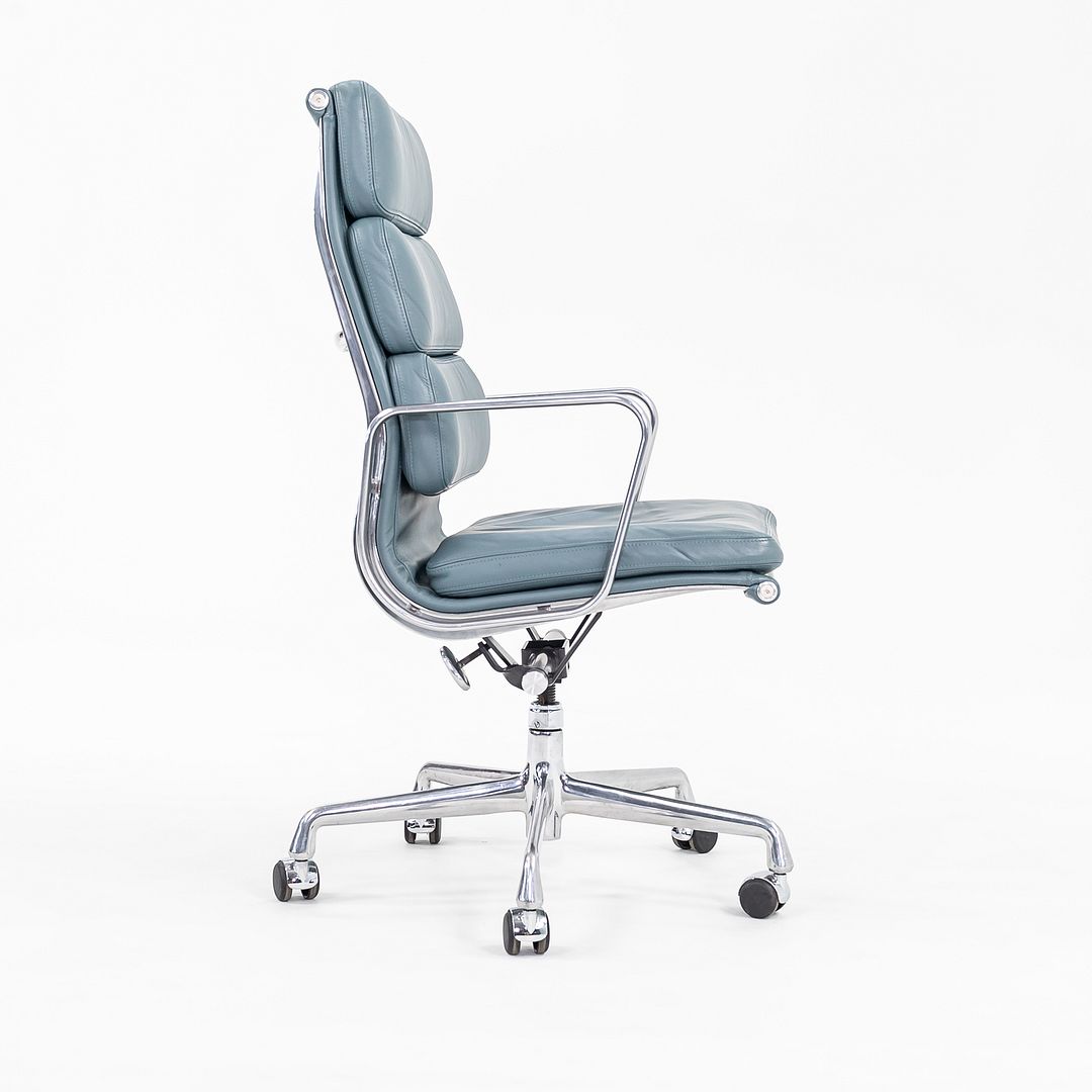 2005 Soft Pad Executive Desk Chair by Charles and Ray Eames for Herman Miller in Blue Leather 15x Available