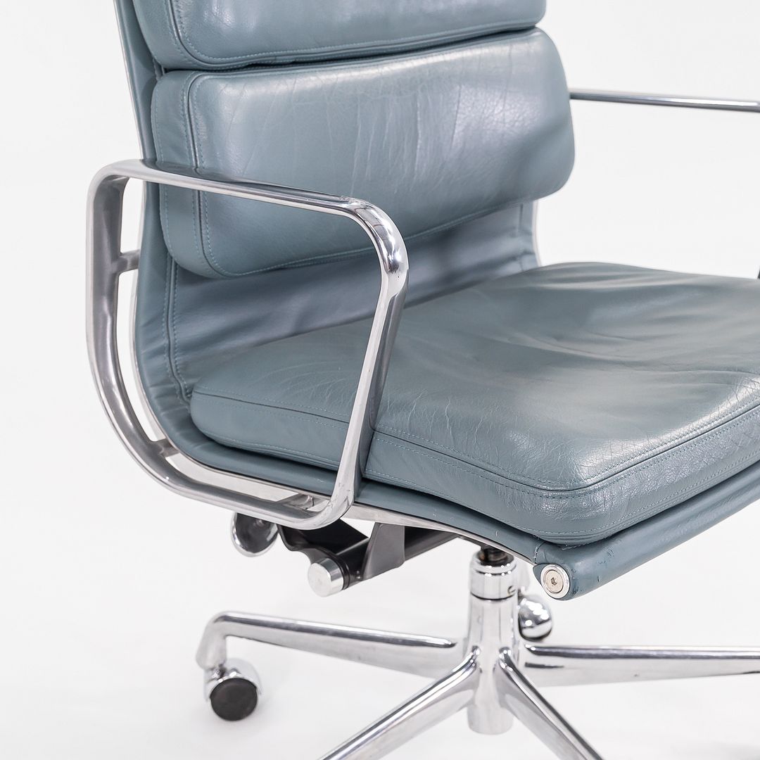 2005 Soft Pad Executive Desk Chair by Charles and Ray Eames for Herman Miller in Blue Leather 15x Available