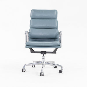 2005 Soft Pad Executive Desk Chair by Charles and Ray Eames for Herman Miller in Blue Leather 15x Available