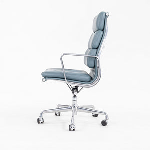 2005 Soft Pad Executive Desk Chair by Charles and Ray Eames for Herman Miller in Blue Leather 15x Available