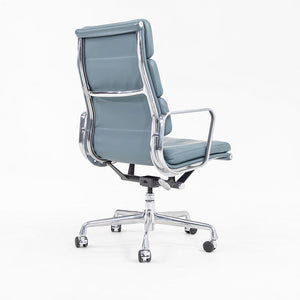 2005 Soft Pad Executive Desk Chair by Charles and Ray Eames for Herman Miller in Blue Leather 15x Available