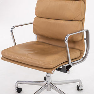 2004 Soft Pad Executive Desk Chair by Charles and Ray Eames for Herman Miller in Tan Leather 6x  Available