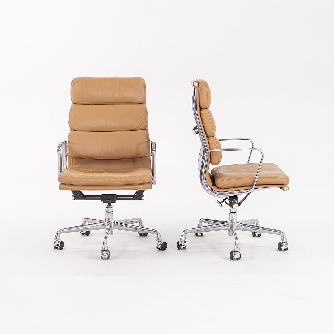 2004 Soft Pad Executive Desk Chair by Charles and Ray Eames for Herman Miller in Tan Leather 6x  Available