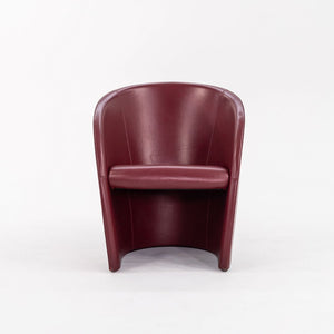 1999 Pair of Intervista Easy Chairs by Lella and Massimo Vignelli for Poltrona Frau in Oxblood Leather