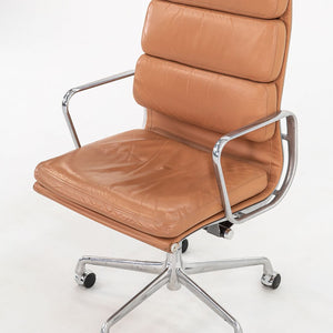 2004 Soft Pad Executive Desk Chair by Charles and Ray Eames for Herman Miller in Dark Tan Leather 12x Available