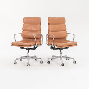 2004 Soft Pad Executive Desk Chair by Charles and Ray Eames for Herman Miller in Dark Tan Leather 12x Available