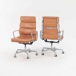 2004 Soft Pad Executive Desk Chair by Charles and Ray Eames for Herman Miller in Dark Tan Leather 12x Available