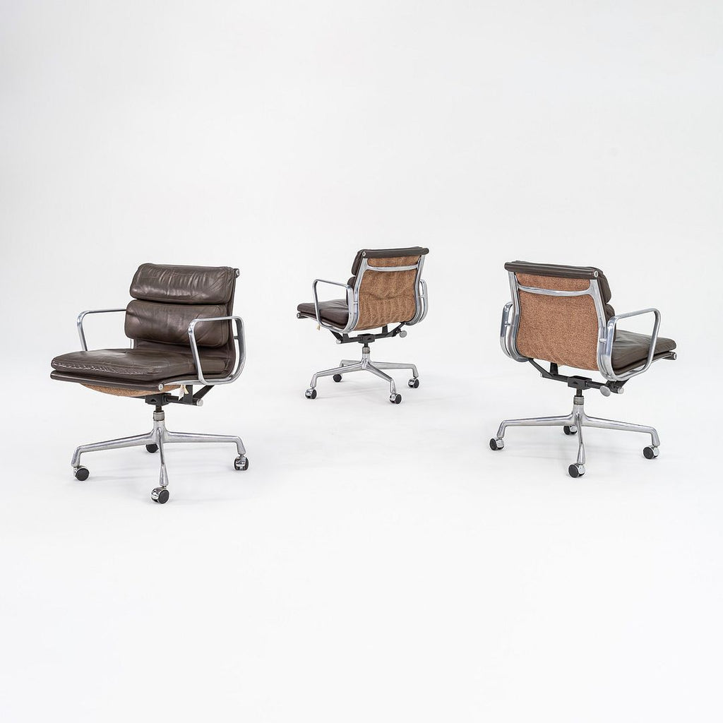 1984 Soft Pad Management Desk Chair by Charles and Ray Eames for Herman Miller in Brown Leather