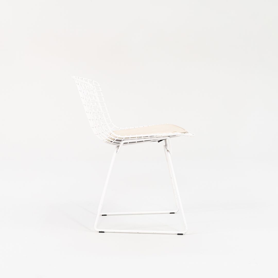 2010s Knoll Bertoia Side Chair, Model 420c by Harry Bertoia for Knoll Steel, Powdercoat, Vinyl