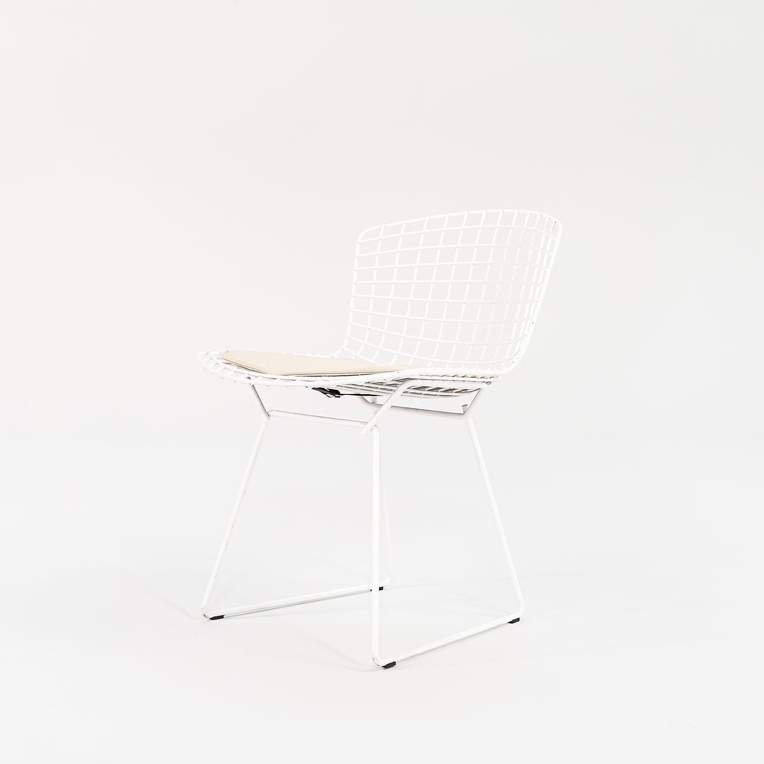 2010s Knoll Bertoia Side Chair, Model 420c by Harry Bertoia for Knoll Steel, Powdercoat, Vinyl