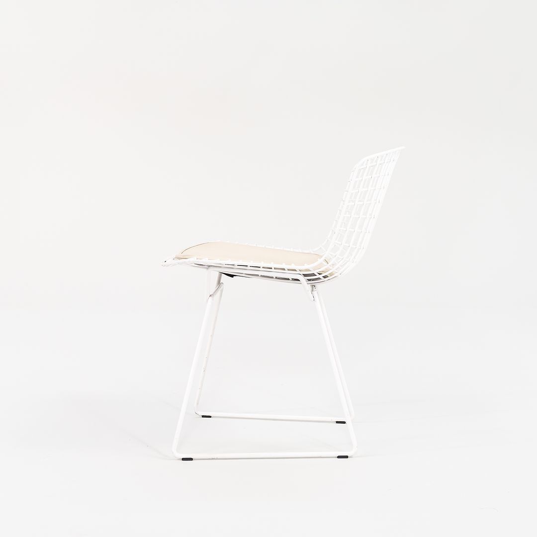 2010s Knoll Bertoia Side Chair, Model 420c by Harry Bertoia for Knoll Steel, Powdercoat, Vinyl