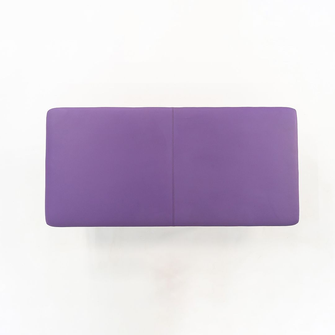 2021 CP.2 Two Seater Bench by Charles Pollock for Bernhardt Design in Purple Vinyl 2x Available