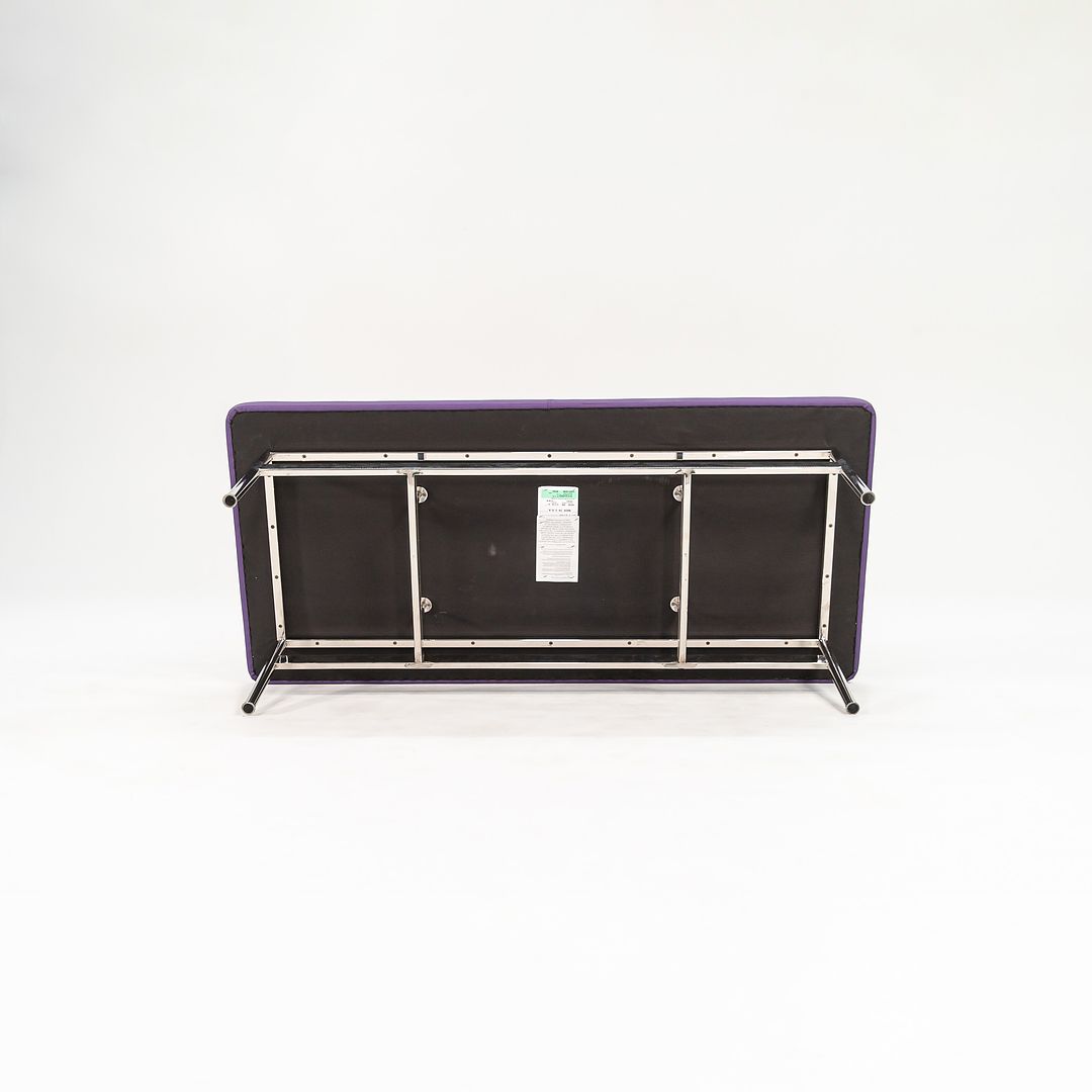 2021 CP.2 Two Seater Bench by Charles Pollock for Bernhardt Design in Purple Vinyl 2x Available