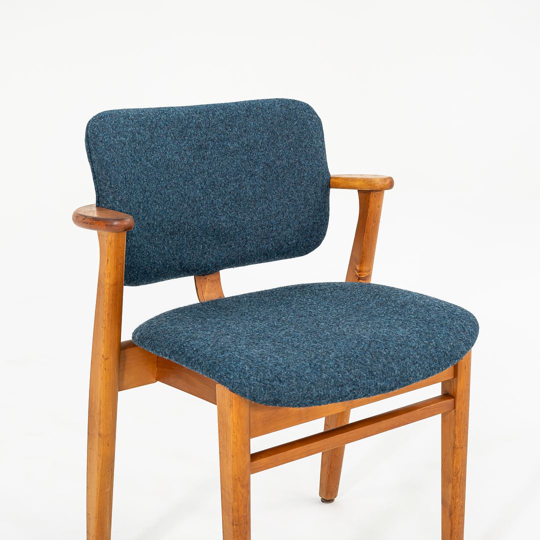 C. 1949 Set of Four Knoll Domus Dining Chairs by Ilmari Tapiovaara for with New Blue Fabric