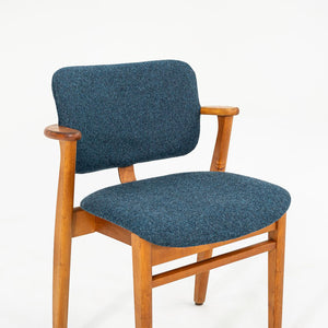 C. 1949 Set of Four Knoll Domus Dining Chairs by Ilmari Tapiovaara for with New Blue Fabric