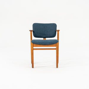 C. 1949 Set of Four Knoll Domus Dining Chairs by Ilmari Tapiovaara for with New Blue Fabric