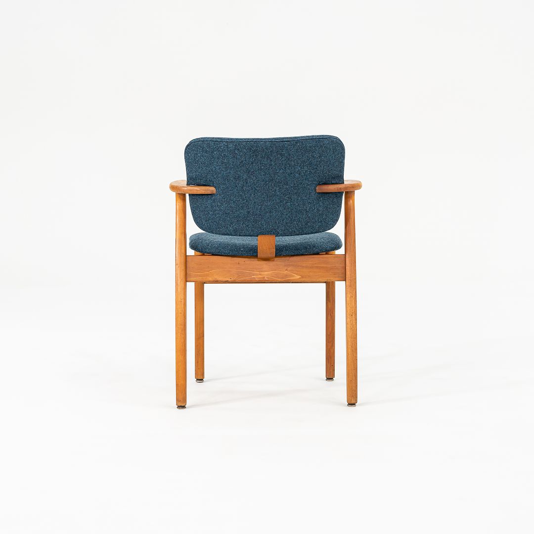 C. 1949 Set of Four Knoll Domus Dining Chairs by Ilmari Tapiovaara for with New Blue Fabric