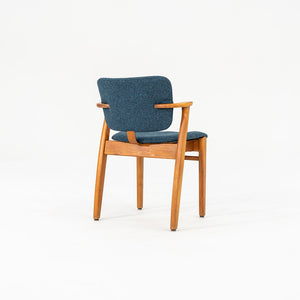 C. 1949 Set of Four Knoll Domus Dining Chairs by Ilmari Tapiovaara for with New Blue Fabric