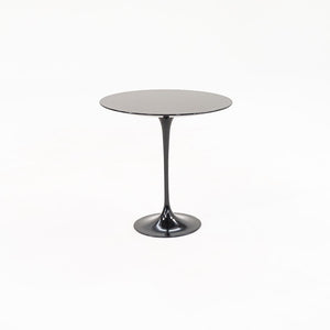 SOLD 2021 Pedestal Side Table, Model 163R by Eero Saarinen for Knoll Aluminum in Black Marble