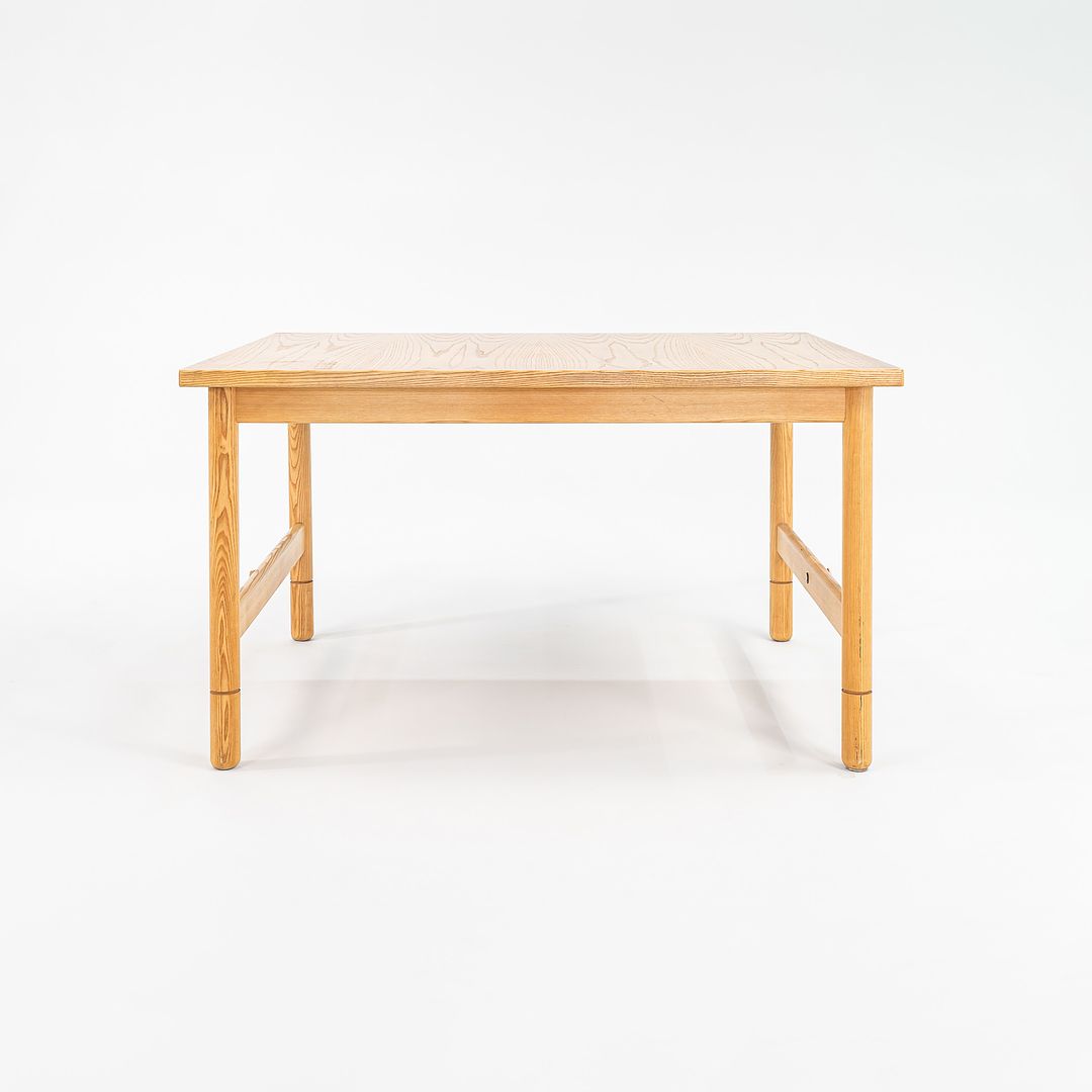 1980s Danish Modern Oak Desk / Dining Table 40 x 50 x 28.5 inches