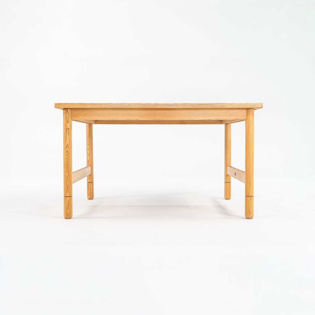 1980s Danish Modern Oak Desk / Dining Table 40 x 50 x 28.5 inches