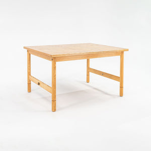 1980s Danish Modern Oak Desk / Dining Table 40 x 50 x 28.5 inches