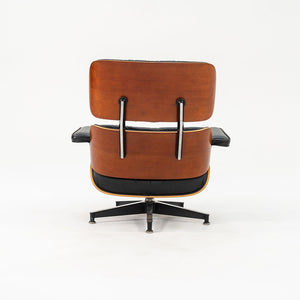 SOLD 1995 Eames 670 & 671 Lounge and Ottoman by Ray and Charles Eames for Herman Miller in Black Leather and Cherry