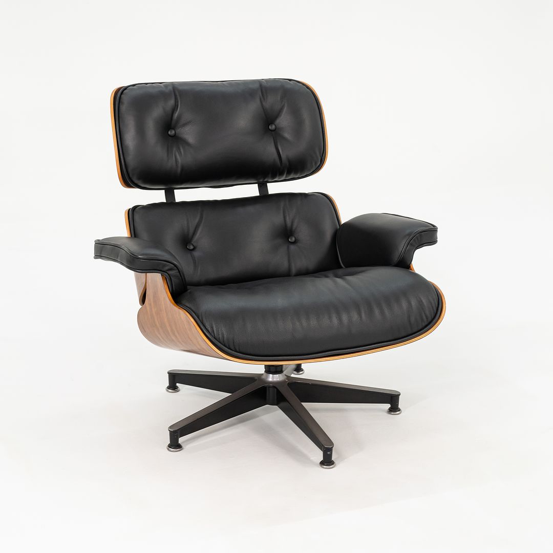 1990 Herman Miller Eames Lounge Chair and Ottoman 670 & 671 by Charles and Ray Eames in Brazilian Rosewood and New Black Leather