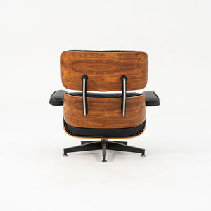 1990 Herman Miller Eames Lounge Chair and Ottoman 670 & 671 by Charles and Ray Eames in Brazilian Rosewood and New Black Leather