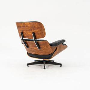 1990 Herman Miller Eames Lounge Chair and Ottoman 670 & 671 by Charles and Ray Eames in Brazilian Rosewood and New Black Leather