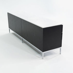 2019 Four Position Credenza Cabinet, Model 2544M by Florence Knoll for Knoll in Ebonized Oak and Marble