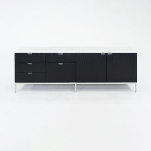 2019 Four Position Credenza Cabinet, Model 2544M by Florence Knoll for Knoll in Ebonized Oak and Marble