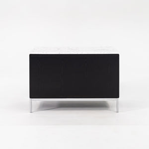 2019 2-Position Credenza Cabinet by Florence Knoll for Knoll in Ebonized Oak and Satin Carrara Marble