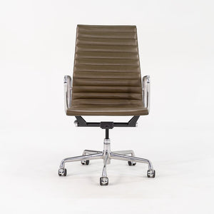 2005 Aluminum Group Executive Desk Chair by Charles and Ray Eames for Herman Miller in Dark Green Leather 7x Available