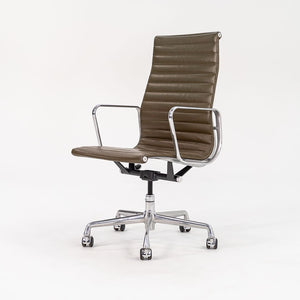 2005 Aluminum Group Executive Desk Chair by Charles and Ray Eames for Herman Miller in Dark Green Leather 7x Available