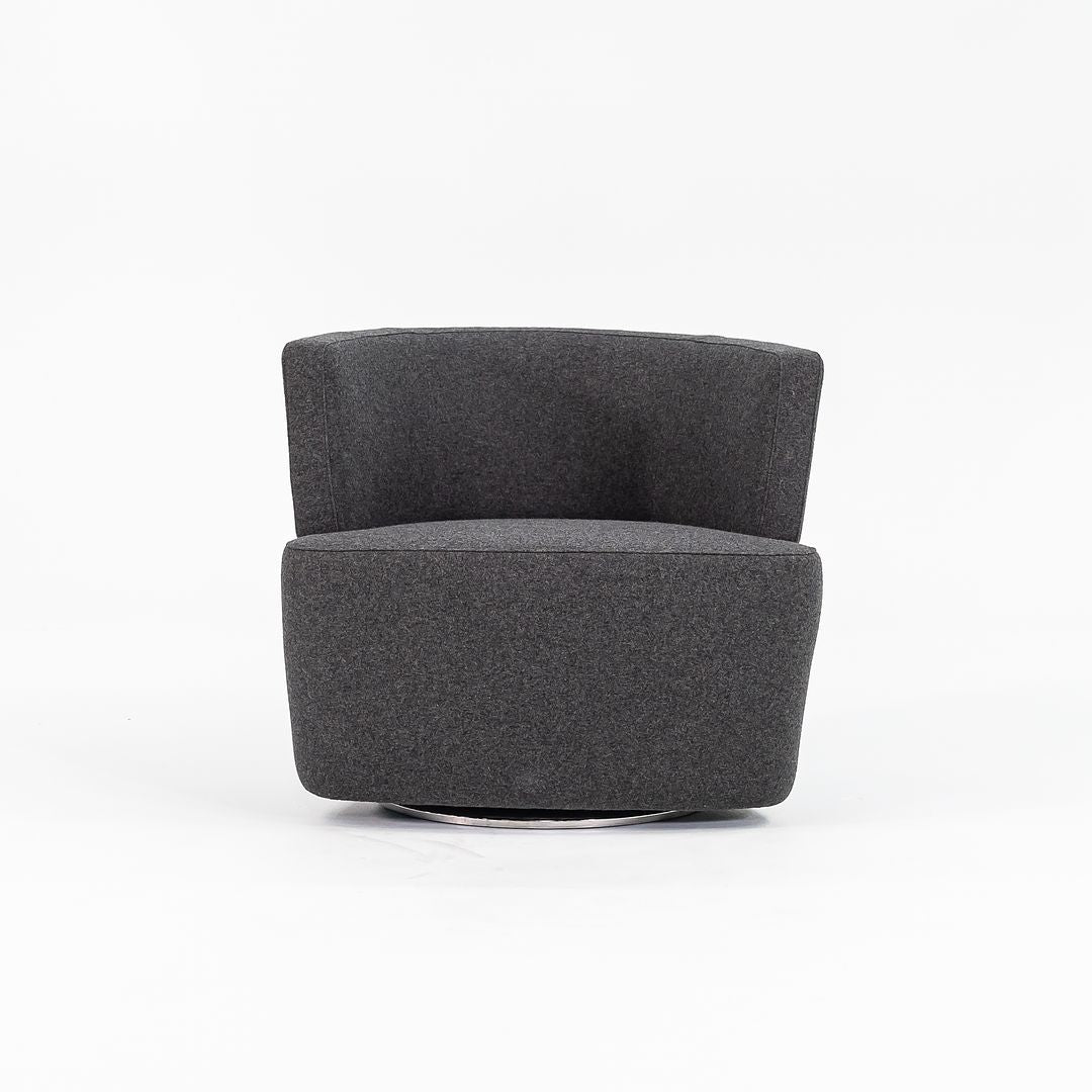 2013 Joel Swivel Lounge Chair by EOOS for Coalesse / Walter Knoll in Grey Felted Fabric 2x Available