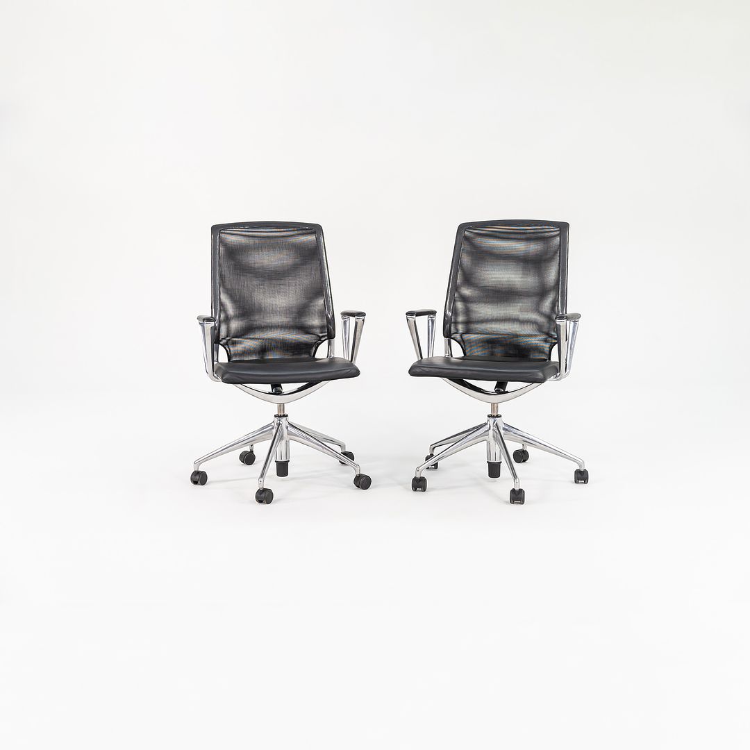 2008 Meda Conference chair by Alberto Meda for Vitra in Mesh with Leather Seats Sets Available