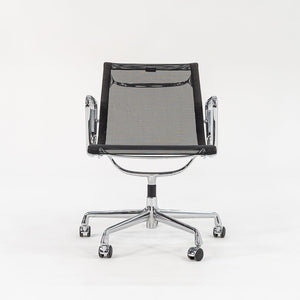 SOLD 2000s Eames Vitra Black Mesh Aluminum Group Management Desk Chair w/ Fixed Bases 2x Available