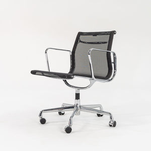 SOLD 2000s Eames Vitra Black Mesh Aluminum Group Management Desk Chair w/ Fixed Bases 2x Available