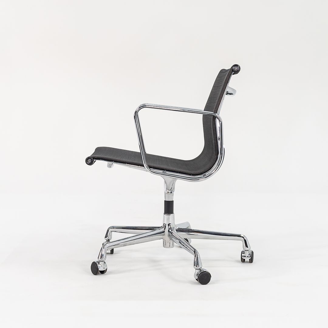 SOLD 2000s Eames Vitra Black Mesh Aluminum Group Management Desk Chair w/ Fixed Bases 2x Available