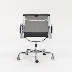 SOLD 2000s Eames Vitra Black Mesh Aluminum Group Management Desk Chair w/ Fixed Bases 2x Available