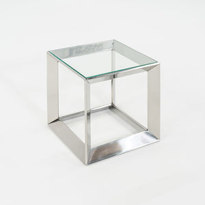 2010s David Rockwell for Gratz Industries Small Russian Doll End Table in Solid Stainless Steel